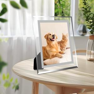 Cadre photo en verre sans cadre flottant sur table, moderne, clair et simple, en gros personnalisé - Product Image 3