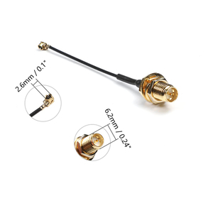 RF1.13 Cable de extensión hembra a U. FL, conector hembra SMA, mamparo a MHF4 <span class=keywords><strong>WiFi</strong></span>, cable coaxial flexible para antena - Product Image 2