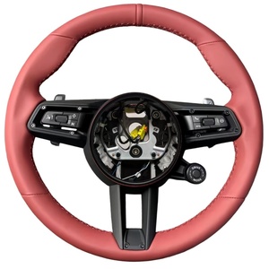 Volant en cuir avec bouton de commande, artisanat exquis, pour Macan Tayneen Cocoa Cayman 981 987 Cayenne <span class=keywords><strong>955</strong></span> 957 958 971 718 - Product Image 6