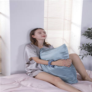 En gros 100% 6A Grade 19mm <span class=keywords><strong>reine</strong></span> taille Pure Nature Imprimé Mûrier 100 Soie Organique Taie D'oreiller Ensemble - Product Image 2