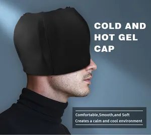 Masseur de tête Gel froid chapeau thérapie migraine soulagement de la douleur chapeau thérapie casquette de glace extensible pour les yeux gonflés Stress - Product Image 3