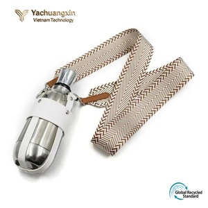 Funda para vaso de cuero PU estilo estrella con tejido diagonal, funda para vaso aislante de acero inoxidable, funda para vaso de agua desmontable para exteriores - Product Image 2