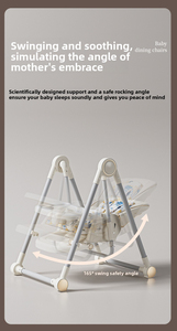 Silla de Comer Multifuncional Plegable para Bebé con Ruedas, Altura Ajustable y Diseño Seguro con Función de Balanceo para Uso en el Hogar y la Cocina - Product Image 6