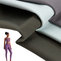 230G High Stretch Tricot Interlock Sueded traje de baño tela transpirable Nylon Spandex tejido Yoga Wear Leggings al aire libre