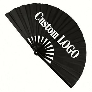 Abanico de mano plegable de bambú premium de 33 cm (13 pulgadas) para baile, con sonido fuerte, personalizado, estilo chino, para fiestas rave - Product Image 5