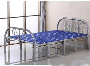 Hot Sale Metal Folding Single Beds Steel Collapsible Portable Bed with <b>Mattress</b> Iron Camping Bed for Bedroom workers' dormitory - Product Image 4