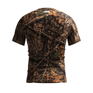 Custom Logo Short Sleeve BJJ <strong>Rash</strong> <strong>Guard</strong> <strong>Men's</strong> MMA Jiu Jitsu No-Gi Grappling Training Compression Shirt with Tree Bark Pattern - Product Image 3