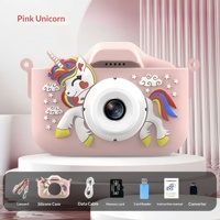 Appareil photo instantané miniature de style dessin animé pour enfants, vidéo, écran 2,0 pouces, matériau en gel de silicone, cadeau de Noël parfait pour