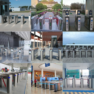 Bosiny kiểm soát an ninh truy cập Cổng An Ninh Nhận dạng khuôn mặt thẻ RFID Tripod cửa quay cho siêu thị trạm xe buýt - Product Image 5