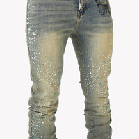 Fabricant de jeans DiZNEW Vêtements Jeans pour hommes Jeans personnalisés Blanchiment et décoloration Coupe élégante Jeans en denim recyclé
