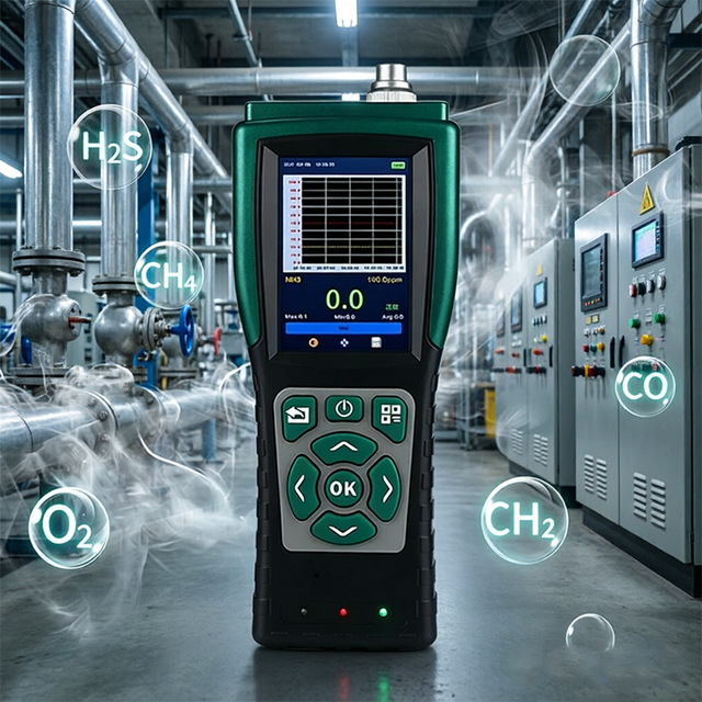 Portable 4-in-1 Argon (Ar) Gas Detector for Restaurant Kitchen, Steel Metallurgy, Gas Regulator, Fueling Station, Sewage Plant