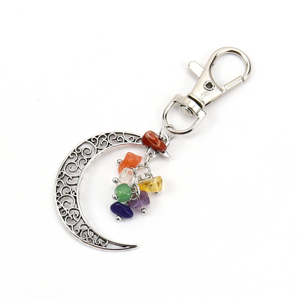 Moon Gravel Natural Crystal Key Chain