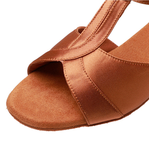 Chaussures <span class=keywords><strong>de</strong></span> <span class=keywords><strong>danse</strong></span> latine en satin à bride en T pour enfants, chaussures <span class=keywords><strong>de</strong></span> <span class=keywords><strong>danse</strong></span> <span class=keywords><strong>de</strong></span> salon Tango pour filles - Product Image 3