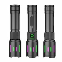 Linterna LED de Mano de 1200-5000 Lúmenes, Linterna de Mano para Exteriores de 1200 Lúmenes /P50/P70, Linterna Impermeable con Zoom