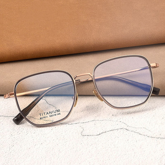 Latest Oversized square Pure Titanium Optical Glasses TR90 Frame Men Women Eyewear