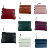 Porte-monnaie détachable en cuir PU souple REWIN pour la vente en gros, mini pochette à monnaie zippée, porte-cartes avec porte-clés