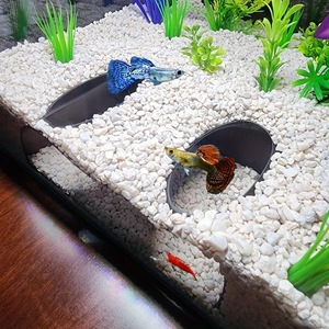 Aquarium Tunnel Decorations Black And White ABS Modular Hiding House For Fish And Shrimp Underground Hidden Tunnels - Product Image 3