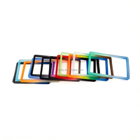 Étuis pour cartes de crédit en TPU avec paillettes multicolores, protection 35pt, sans support arrière, antichoc, style clip