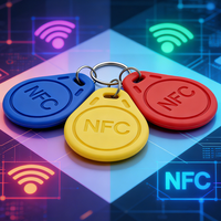 Llaveros NFC Personalizados, Llavero RFID NTAG213, Mini Etiqueta de PVC Impermeable para Control de Acceso en Hoteles, Instagram