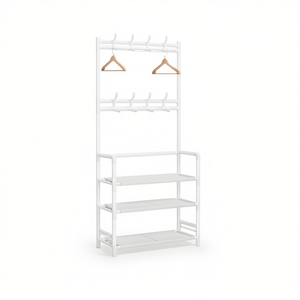 Erpsl Scarpiera e Porta Cappelli Bianco 65X26X168Cm, Contenitore Multifunzionale per Scarpe, Cappelli, Vestiti, Camera da Letto, Soggiorno - Product Image 1