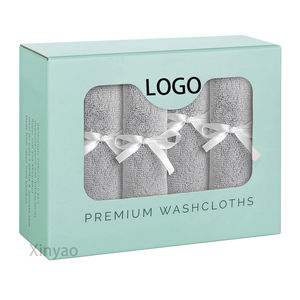 Lingettes pour bébé en coton biologique personnalisées avec logo, 10 x 10 pouces, douces, en bambou et en coton, serviettes pour le visage de bébé, éponges, lingettes réutilisables multi-usages, <span class=keywords><strong>serviette</strong></span> pour le visage - Product Image 1