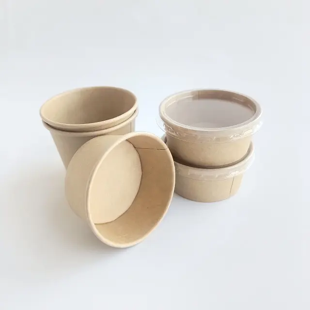 Balsa-vasos de papel para salsa de 2oz, contenedores de papel para comida para llevar, 60ml