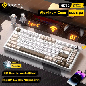 Teclado Mecánico para Juegos LEOBOG Aula HI75C <span class=keywords><strong>Pro</strong></span>, Estructura de Aleación de Aluminio, 75%, 81 Teclas, Intercambiables en Caliente - Product Image 3