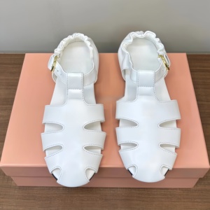 Sandalias de cuña planas transpirables sin cordones para mujer 2026, estilo coreano, cómodas para caminar al aire libre, elegantes y casuales MIUs - Product Image 6