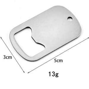 HXY Décapsuleur <span class=keywords><strong>Porte</strong></span>-clés Écologique et Durable en Acier Inoxydable de Type Plaque Militaire, Manuel et Portable, Idéal pour la Promotion - Product Image 2