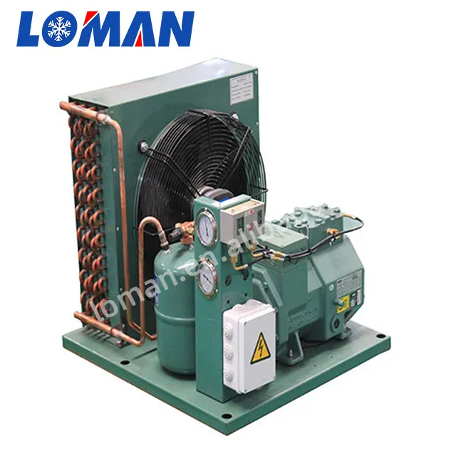 Loman bit-zer 10hp 9hp 8hp 7hp 6hp 5hp 4hp 3hp bitzer compressor de refrigeração semi hermético unidades de condensamento para sala fria