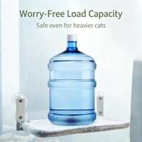 Hamac pour chat pliable avec cadre métallique, OEM ODM, 4 grandes ventouses de 85 mm, respirant, lavable, pour chats de grande taille et chatons