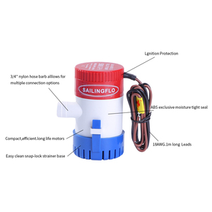 Pompa di sentina elettrica Singflo 12V 750GPH con interruttore a galleggiante/pompa sommergibile per acqua di sentina - Product Image 6