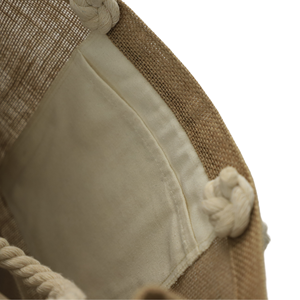 Джутовая Сумка-тоут с логотипом на заказ, пляжная сумка большой емкости, многоразовая Экологически чистая сумка для покупок, плечевой ремень с двойной ручкой - Product Image 6