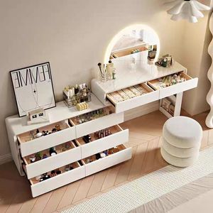 Bắc Âu Hiện Đại Ánh Sáng Thông Minh Sang Trọng Bàn Trang Điểm Không Dây Sạc Đa Chức Năng Công Chúa Trang Điểm Bàn Cho Phòng Ngủ - Product Image 2