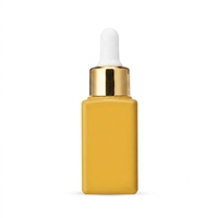 Lot de 6 fioles compte-gouttes en verre avec compte-gouttes or rose, bouteilles plates et carrées, vente en gros, 10ml, 15ml, 30ml