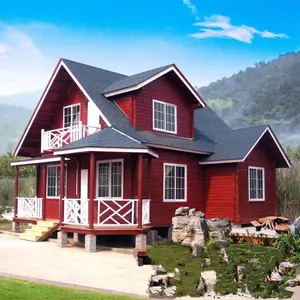 จีนซัพพลายเออร์หรูหราวิลล่าPrefabการออกแบบส่วนบุคคลบ้านไม้ก่อสร้างโครงสร้างสีเขียวHouse Movable Modular