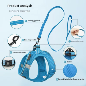 Fishprincessベストセラースポーツスタイル犬用ベストハーネス通気性耐久性反射機能屋外ウォーキング - Product Image 5