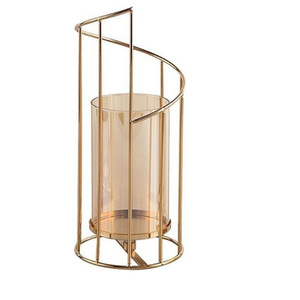 Factory-Wholesale Polished China Restaurant-Style Rose Metal Candle Holders Trendy Online Living Room Bedroom <b>Bedside</b> Decor - Product Image 2