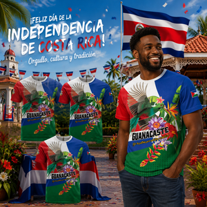 T-shirt Costa Rica per il Giorno dell'Indipendenza 2026, bestseller a basso prezzo, <span class=keywords><strong>Alajuela</strong></span>, sublimazione, girocollo, manica corta - Product Image 4