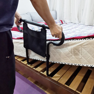 Accoudoir de lit et barrière de lit en alliage d'aluminium noir MK, hauteur réglable, <span class=keywords><strong>assistance</strong></span> électrique, 40*8*68cm, pour <span class=keywords><strong>personnes</strong></span> âgées et femmes enceintes - Product Image 4