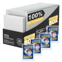 Protectores de Tarjetas de Plástico Duro, 35pt de Grosor, para Tarjetas Coleccionables, Protección Anti-rayones