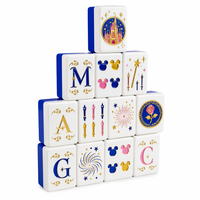 Coffret de Tuiles de Mahjong de Luxe 166 Pièces Marque Wowu, Personnalisé OEM, Écologique, en Acrylique Gravé, pour Cadeaux de Noël et de Fêtes Américaines, Idéal pour la Famille