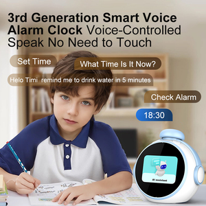Horloge de table <span class=keywords><strong>numérique</strong></span> intelligente Kid AI Time Manager pour enfants, multifonctionnelle avec commande vocale et alarme, cadeau idéal pour les enfants - Product Image 4