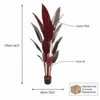 Plante artificielle Strelitzia (Oiseau de paradis) sur mesure, fabricant OEM/ODM, verdure artificielle pour commandes en gros et exportation