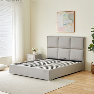 Muebles de Dormitorio Posmodernos de Alta Calidad, Cama Tapizada en Tela, Tamaño Queen, Doble, King, para el Hogar y Hoteles - Product Image 6