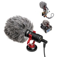 Vente en gros Mini Live Short Shotgun Microphone Microphone à condensateur en métal avec communication filaire pour micro caméra