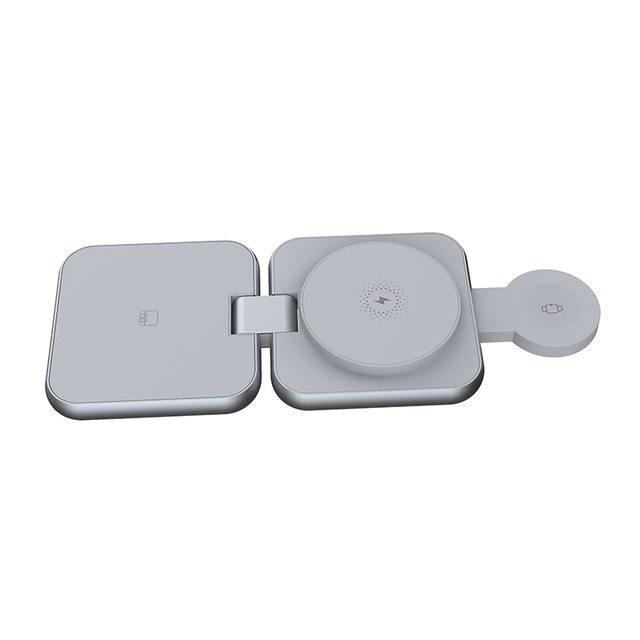 15W Foldable Magnetic Wireless Charger Stand 3-in-1 Charging Station for Apple iPhone 15 14 13 12 Pro Max