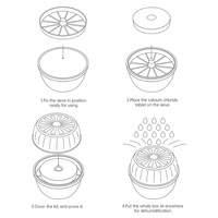 Bloc de chlorure de calcium en forme de gâteau, absorbeur d'humidité, recharge pour contenants réutilisables, OEM