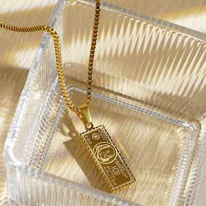 हॉट सेलिंग क्रॉस-बॉर्डर स्टेनलेस स्टील $1 मिलियन डॉलर बिल हार रॉक स्ट्रीट शैली ट्रेंडी यूनिसेक्स गोल्ड-प्लेटेड गिफ्ट मनी - Product Image 5