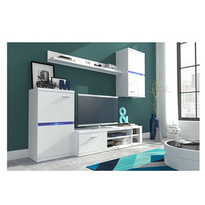<span class=keywords><strong>Meuble</strong></span> <span class=keywords><strong>TV</strong></span> <span class=keywords><strong>suspendu</strong></span> en bois moderne avec plateau en marbre - Product Image 2